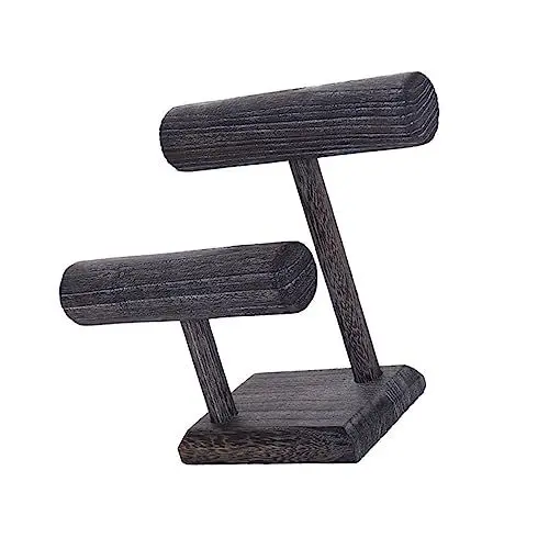 Produktbild: TINEASUR Exquisiter Schmuckständer Aus Massivholz Rustikaler Vintage-organizer-ständer Für Stirnbänder Halsketten Ohrringe