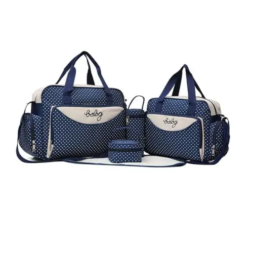 Produktbild: TINEASUR 1satz Teiliges Multifunktionale Mama-tasche Große Kapazität Schultertasche Handtasche Blau Stilvolle Babytasche Für Mütter Für Ausflüge Leicht Und Strapazierfähig Mit