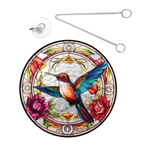Produktbild: TINEASUR 1 Set Acryl Anhänger Zum Aufhängen An Fenstern Sonnenfänger Gedenk Sonnenfänger Fensterbehang Ornament Anhänger Zum Aufhängen Gebeizter Sonnenfänger Wandbehang