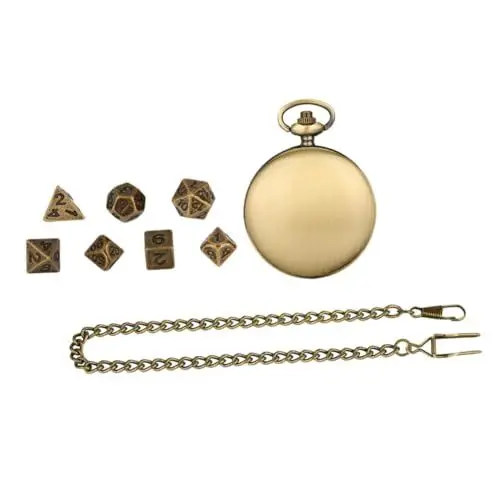Produktbild: TINEASUR 1 Set Retro Mode Taschenuhr Mini Würfel Farbige Würfel Club Würfelspielzeug Winziges Würfeletui Tischspiel Würfel Taschenuhr Mit Würfelspiel Requisite Dekorative Würfel