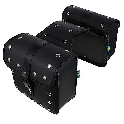 Produktbild: TINEASUR 1stk Auto-Seiten-Tasche -Seitentasche Motorradtasche Lazyback-Tasche Satteltaschen Für Motorräder Auto-Werkzeug-satteltasche Fahrradsatteltaschen Leder Black