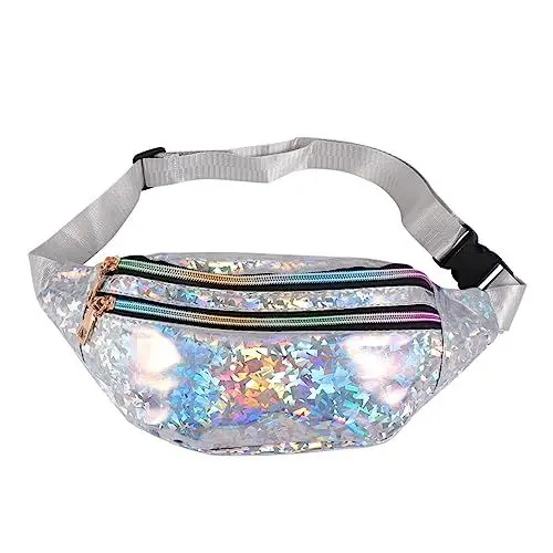 Produktbild: TINEASUR Modische Pu-gürteltasche Mit Pailletten Für Damen Brusttasche Stilvolle Hüfttasche Für Damen Umhängetasche