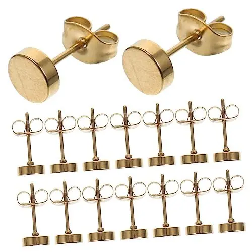 Produktbild: TINEASUR 20St perlenohrringe ohrstecker verschlüsse goldohrringe gold earrings ohringe gold Ohrstecker für Damen durchdringende Ohrstecker Unisex-Ohrringe Damen Ohrringe Stahl Golden