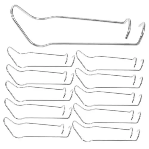 Produktbild: TINEASUR Auberginenpfahl-Clip 20 Stück Pflanzenkäfig-verbindungsstück Für Gartennetze/entfernen Rohrstützklemme Mit 16 Mm Durchmesser Pflanzenform-Schnalle Silberstahl