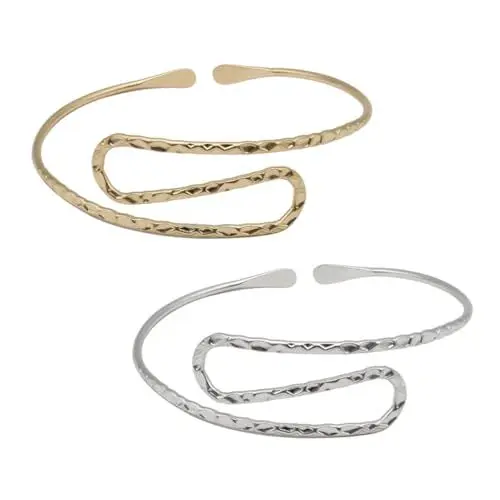 Produktbild: TINEASUR 2 Stücke Frauen Armband Arm Bands Mode Strass Armreif Schmuck Für Tanz