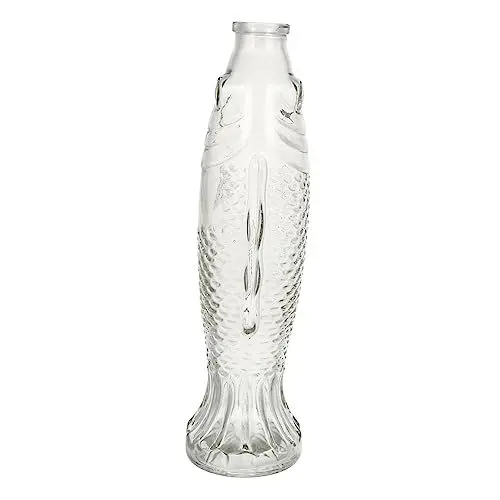Produktbild: TINEASUR 2St Fisch förmige Glasflasche Fisch-Whisky-Flasche Kunstvase Krug ungewöhnlicher Brandy-Dekanter wohnungsdeko blumenstecker Blumenhalter dekorative Fischflasche Transparent