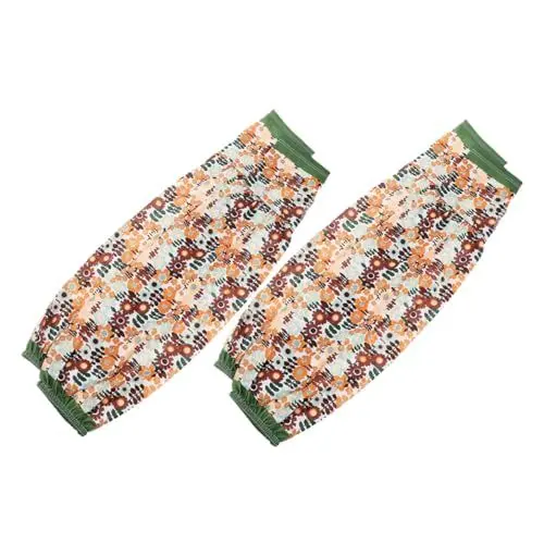 Produktbild: TINEASUR Schützende Armstulpen Für Die Gartenarbeit 2 Paar Ärmel Aus Kühlender Seide – Streifen Modisches Blumendesign