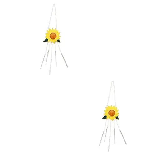 Produktbild: TINEASUR 2 Pcs Blume Wind Glocke Ornamente Sunflower Chime Leichte Wohnkultur