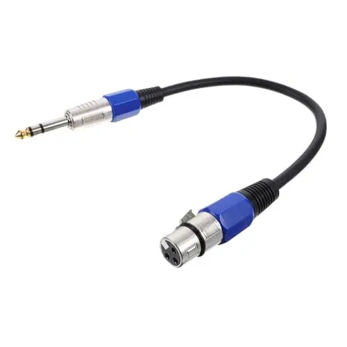 Produktbild: TINEASUR Mini-Audio-adapterkabel auf 1/4 Stereo 2er-Pack 0 35 M Länge Einfach Zu Verwenden für