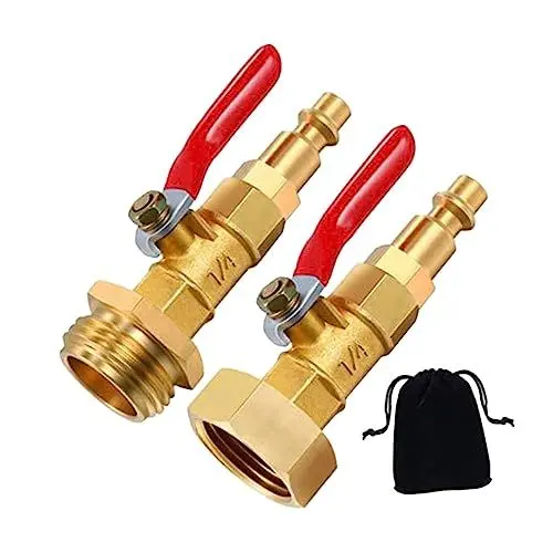Produktbild: TINEASUR 2st Freeze-adapter Winterfester Schnelladapter Adapter Ausblasen Ausblasarmatur Winterfest Machen Überwinterungswerkzeug Überwinterungsadapter Für Rohre Golden Kupfer