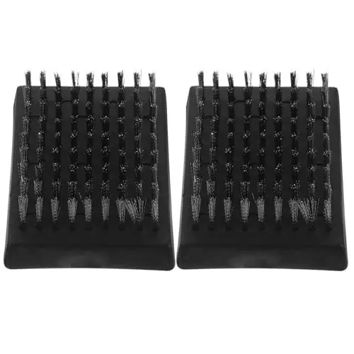 Produktbild: TINEASUR 2st Grill Bürste Im Freien Reinigungsgrill Grillzubehör Als Grill-reinigungsset Grillrostbürste Grillreinigungswerkzeug Grillrost Reiniger Grillbürste Black 201 Stahldraht