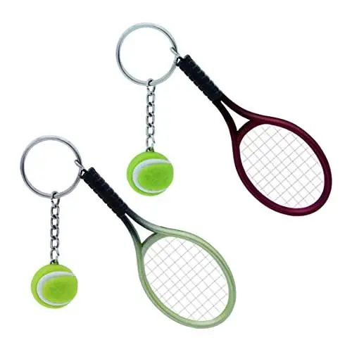 Produktbild: TINEASUR Tennisschläger-Set-schlüsselanhänger Metall-schlüsselanhänger Stilvolles Schlüsseldekor Für Ihre Tasche Rucksack Autoschlüssel