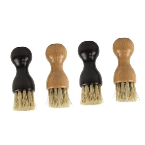 Produktbild: TINEASUR Multifunktionales Schuhpolierbürsten-Set Für Schuhe Naht- Und Holzbürste Polierer Reinigungs- Und Pflegewerkzeug Schwarz/Khaki