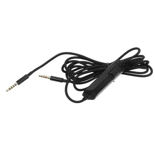 Produktbild: TINEASUR 2 M Langes Gaming-headset-audiokabel Kompatibel Mit A10-inline-stummschaltkabel Ersatz-audio-chat-kabel Mit Steuerung
