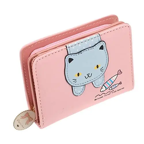 Produktbild: TINEASUR Geldbörse Mit Cartoon-Katze Für Jungen Und Mädchen Brieftasche Für Jungen Und Mädchen Kartenhalter Tragbares Kleingeldfach Brieftasche Mit Reißverschluss