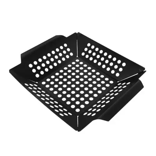 Produktbild: TINEASUR Outdoor-grill-backform Quadratisch Grillkorb Grillzubehör Für Outdoor-grill Camping Kochutensilien Metall Antihaftbeschichtet Leicht Zu Reinigen