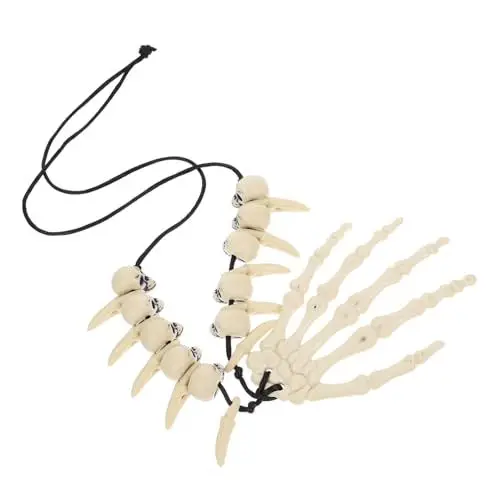 Produktbild: TINEASUR Halloween Decor Schädel Halskette Harz Schädel Schmuck Knochen Gothic Stil Für Party