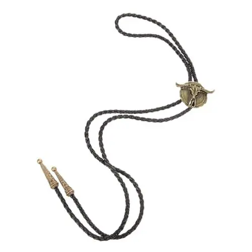 Produktbild: TINEASUR Krawatten für Männer Herren-Hemd-Anzug-Halskette Accessoires für Männer Krawatte für Männer Cowboy men's necklaces mens necklace Krawattenzubehör Herrenkrawatten PU-Lederseil
