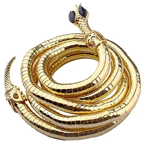 Produktbild: TINEASUR Serpentinen armband armbänder armschlinge Schlangen-Accessoire Wickelarmreif in Schlangenform Schlangenarmreif Armband für Frauen ägyptisches Kostümzubehör Legierung Golden