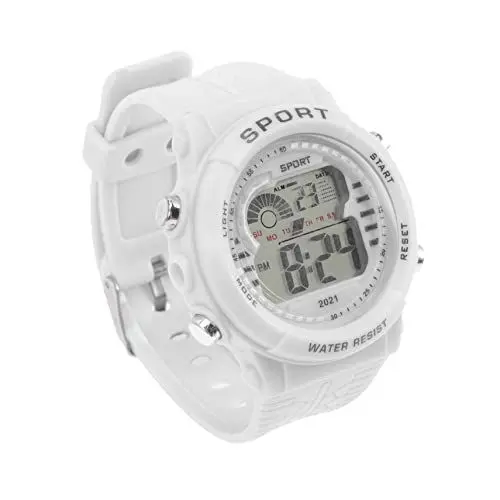 Produktbild: TINEASUR Sportuhr pro watch armbanduhr kinder spieluhren kinder sports watch mens watch Uhren für Kinder Herren-Digitaluhr Herrenuhr dekorative Digitaluhr LED Uhr Spiegel aus Acrylharz Weiß