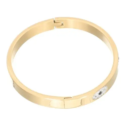 Produktbild: TINEASUR Teufelsauge Armband Armbänder Armbänder dekorativer Armreif Goldarmband mit Diamanten Goldarmband mit bösem Blick Armreif aus Edelstahl Frauen Armreif Rostfreier Stahl Golden