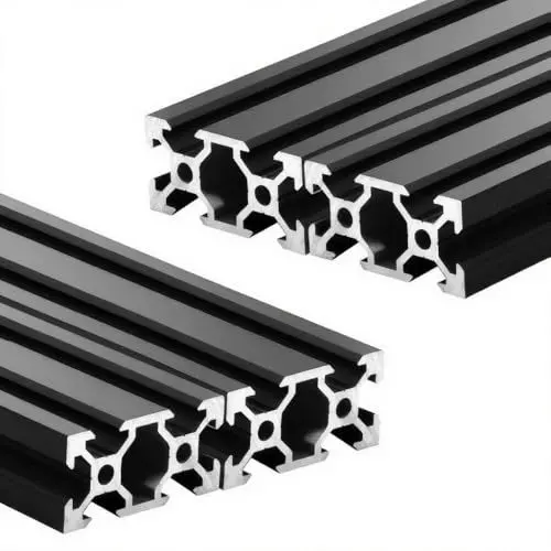 Produktbild: TINMAGI 4 Stück 30cm 2040 V-Slot Aluminium Profil, Aluminiumprofil Extrusions Linearschiene, Europäische Norm Eloxierte, für 3D-Drucker, CNC-Maschinen, DIY-Lasergravurmaschine (Schwarz)