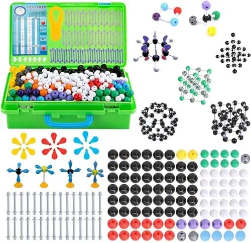 Produktbild: TINMAGI 928 Stücke Organische Chemie Molekülmodell Set,Molekülbaukasten Chemie für anorganische und organische Strukturen Atom Link Model Set für Lehramtsstudenten