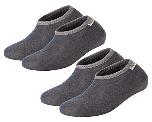 Produktbild: TippTexx 24 2 Paar Stiefelsocken(43/44, Grau mit Wolle - 2 Paar)
