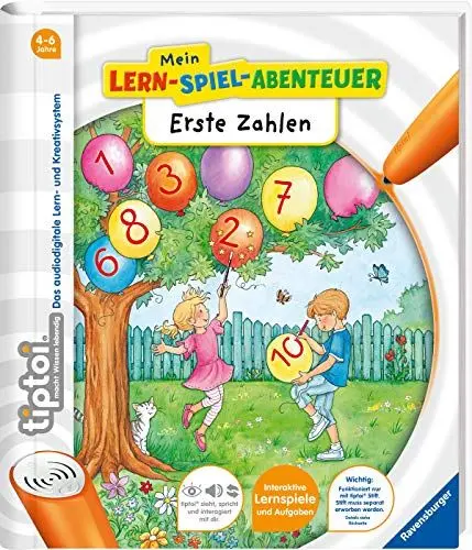 Produktbild: tiptoi® Erste Zahlen: Über 35 interaktive Lernspiele und Übungen. Mit über 1.800 Sounds (tiptoi® Mein Lern-Spiel-Abenteuer)