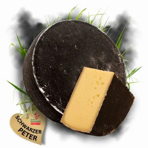 Produktbild: Tiroler Bauernstandl Schwarzer Peter (4 Kg) Käse am Stück Butter Käse Probierpaket Käsefondue Set Käse Aufschnitt Schmelzkäse laktosefrei Käseplatte Käsefondue Raclette-Käse Fondue Käse Gouda Paket