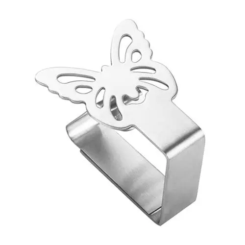 Produktbild: Tischdecken-Clips, Down-Clip, Edelstahl, Schmetterlingsmuster, 3 cm Kaliber, Tischtuch-Clip-Halter