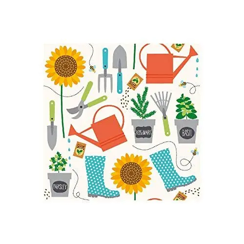 Produktbild: Tischdeko 20 Stück Serviette Bunte Gartenarbeit Frühling