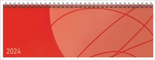 Produktbild: Tischkalender quer Professional Colourlux 2024 rot: 1 Woche 2 Seiten·· Bürokalender·· Tischquerkalender im Format: 29,8 x 10,5 cm