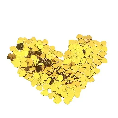 Produktbild: Tischkonfetti Folie Konfetti Punkt Herz-glitzer-konfetti Konfetti-punkt Aus Seidenpapier Konfetti Für Hochzeitsfeiern Konfetti Auf Dem Hochzeitstisch Party Konfetti Golden OKUMEYR