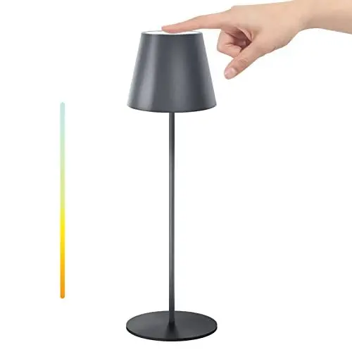 Produktbild: Tischlampe Kabellos Dimmbare LED Akku Tischleuchte Warme Lichtfarbe 2700K-6000K led tischlampe akku IP54 wasserdicht Outdoor Tischlampe für Restaurants,Garten, Balkon