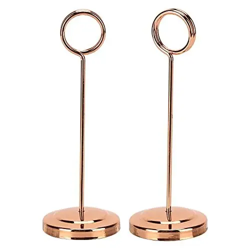 Produktbild: Tischnummernhalter aus Edelstahl, lichtbeständig, leichter Bildclip für Hochzeitsorte im Hotel, Restaurant, Hochzeitsorte, 10,5 cm (15.5cm)