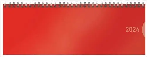 Produktbild: Tischquerkalender Classic Colourlux rot 2024: 1 Woche 1 Seite·· Bürokalender·· Tischkalender quer im Format: 29,8 x 10,5 cm