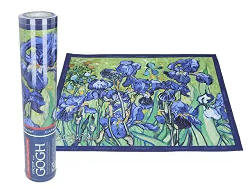 Produktbild: Tischsets für Esstisch, Vincent Van Gogh The Irises, Platzdeckchen, 40 cm, Tischsets, Küchenmatten