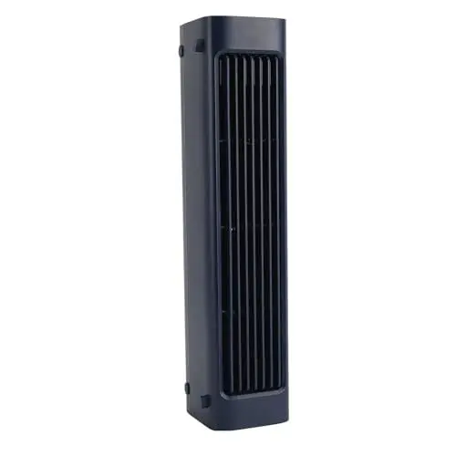 Produktbild: Oszillierender Tischventilator, 3 Geschwindigkeiten, Flügelloser Oszillierender Tischventilator mit Wandhaken, Wiederaufladbarer USB Tischventilator, für Zuhause, Schlafzimmer,