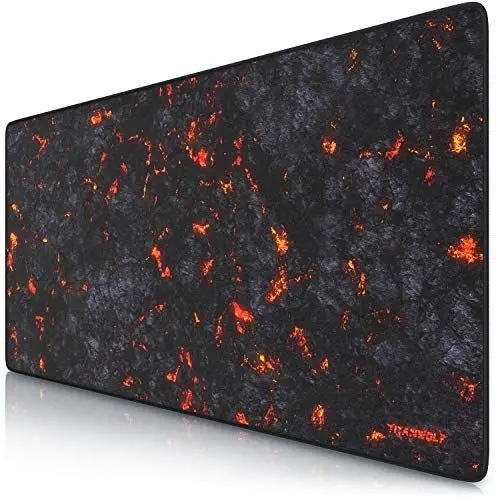 Produktbild: TITANWOLF - XXL Speed Gaming Mauspad Titanwolf Lava 900x400 mm - XXL Mousepad - Tischunterlage Large Size - verbessert Präzision und Geschwindigkeit