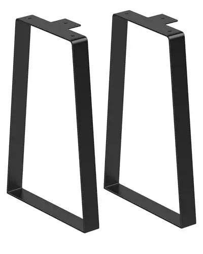 Produktbild: TITECK 2stk Tischbeine Möbelfüße 40cm/16'' Metall Trapeze Tischfüße für DIY möbel, Esstisch, Schreibtisch, Stizbank, Stuhlbein Schwarz