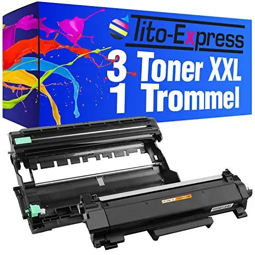 Produktbild: Tito-Express PlatinumSerie 1 Trommel & 3 Toner XXL für Brother TN-2420 DR-2400 HL-L2310D L2375DW L2370DN MFC-L2710DN L2710DW L2712DN L2712DW L2730DW L2732DW L2750DW L2510D L2512D L2550DN | MIT CHIP
