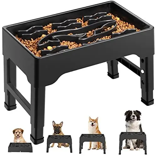 Produktbild: Tivray Antischlingnapf Hunde Groß, 2,2L Hundenapf Erhöht Grosse Hunde Fressnapf Hund Erhöht rutschfest Anti Schling Napf Hund mit 4 Höhenverstellbar Futterstation für Mittlere & Große Hunde