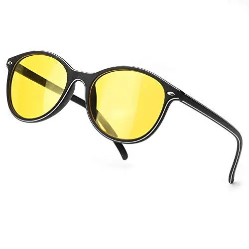 Produktbild: TJUTR Frauen polarisierte Nachtfahrbrille - Anti Glare Night Vision Yellow Lens - reduzieren Scheinwerfer Blendung nachtsichtbrille