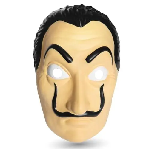 Produktbild: TK Gruppe Timo Klingler Haus des Geldes Maske - Einheitsgröße - Salvador Dali - Kostüm für Fasching, Karneval, Halloween