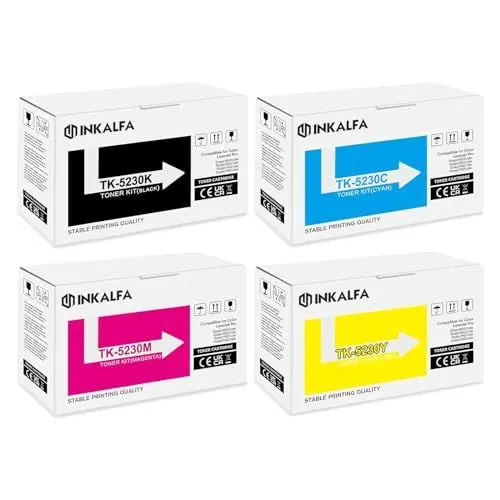 Produktbild: TK-5230 M5521cdw P5021cdw M5521cdn Toner: Kompatibel für Kyocera Ecosys M5521cdw M5521cdn P5021cdn P5021cdw M5521 P5021 TK5230 TK-5230K TK-5230C TK-5230Y TK-5230M TK 5230