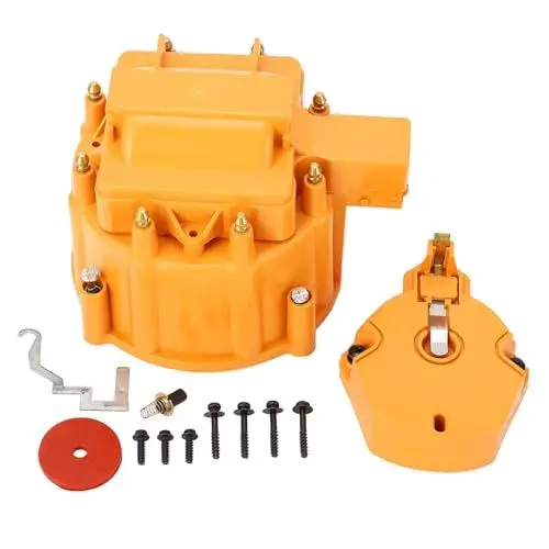 Produktbild: TKSE HEI Verteilerkappe und Rotor, Robustes Großes Verteilerkappen-Set für 283 305 307 327 350 400 K549 (Orange)