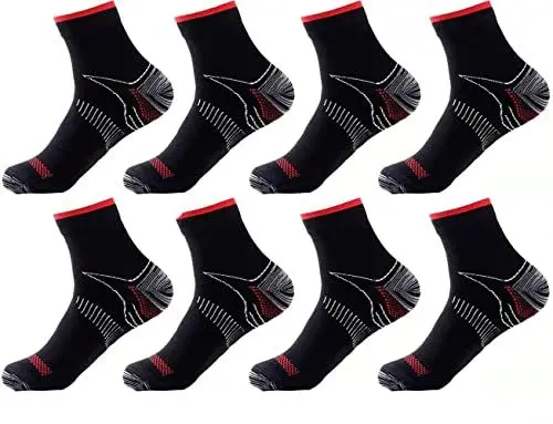 Produktbild: Tlynsnil Kompressionsstrümpfe für Damen und Herren 8 Paar, Kompressionssocken, Sportsocken, Plantarfasziitis, Fußgewölbeunterstützung,Laufen, Fitnessstudio, Anti-Müdigkeit