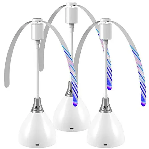 Produktbild: TMACTIME Fliegenwedler - Ventilator mit Schalter, 3er Automatischer USB C Fliegenabwehr, Faltbar & Aufhängbar Mückenschutz Ventilator Ohne Chemikalien Zu Verwenden - Fliegenvertreiber (Weiß)
