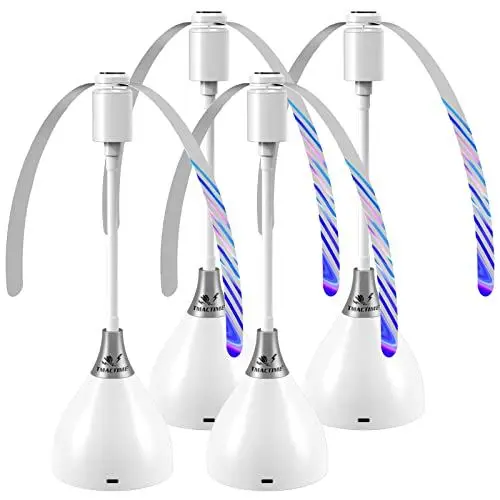 Produktbild: TMACTIME Fliegenwedler - Ventilator mit Schalter, 4er Automatischer USB C Fliegenabwehr, Faltbar & Aufhängbar Mückenschutz Ventilator Ohne Chemikalien Zu Verwenden - Fliegenvertreiber (Weiß)